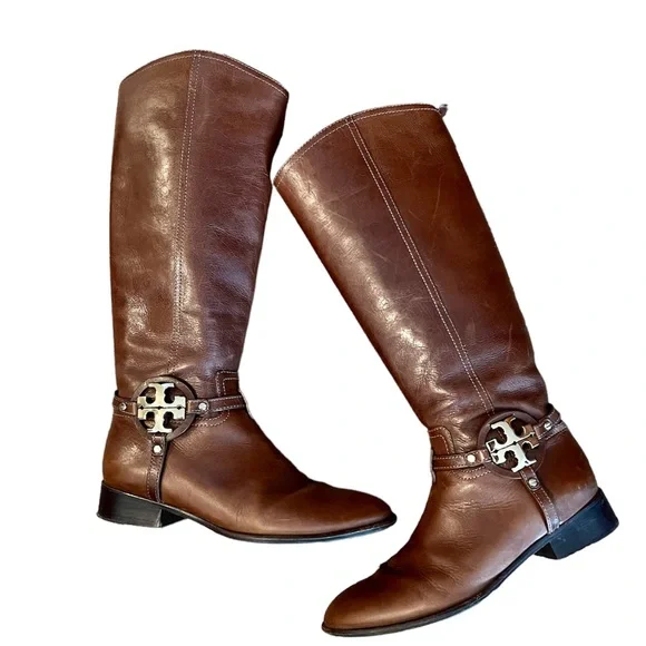 TORY BURCH Aaden Leather Riding Boot - Picture 4 of 12